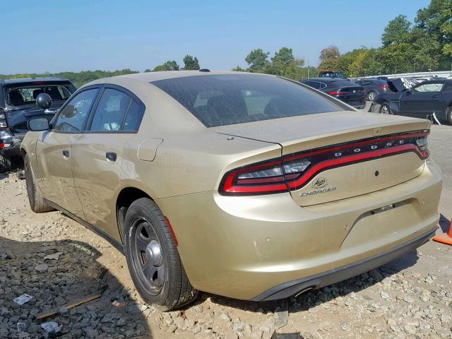 2C3CDXAT8HH597851 - 2017 DODGE CHARGER PO GOLD photo 3