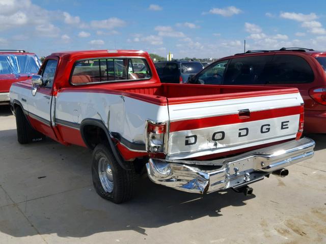 1B7HE16Y9PS258541 - 1993 DODGE D-SERIES D TWO TONE photo 3
