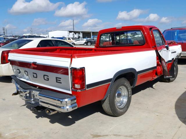 1B7HE16Y9PS258541 - 1993 DODGE D-SERIES D TWO TONE photo 4