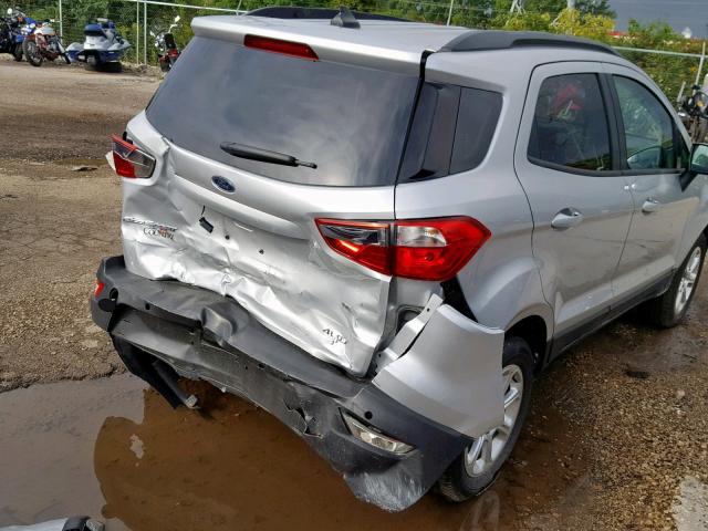 MAJ6P1ULXJC171120 - 2018 FORD ECOSPORT S SILVER photo 9