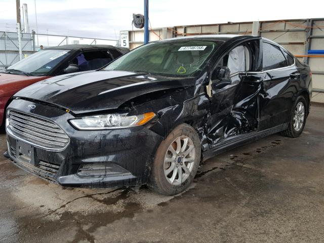 3FA6P0G74FR257363 - 2015 FORD FUSION S BLACK photo 2