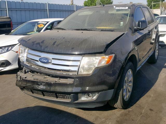 2FMDK38C08BA54609 - 2008 FORD EDGE SEL BLACK photo 2