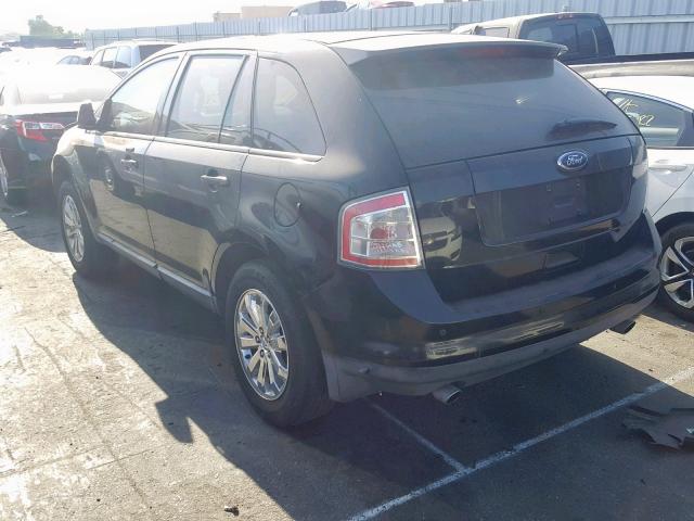 2FMDK38C08BA54609 - 2008 FORD EDGE SEL BLACK photo 3