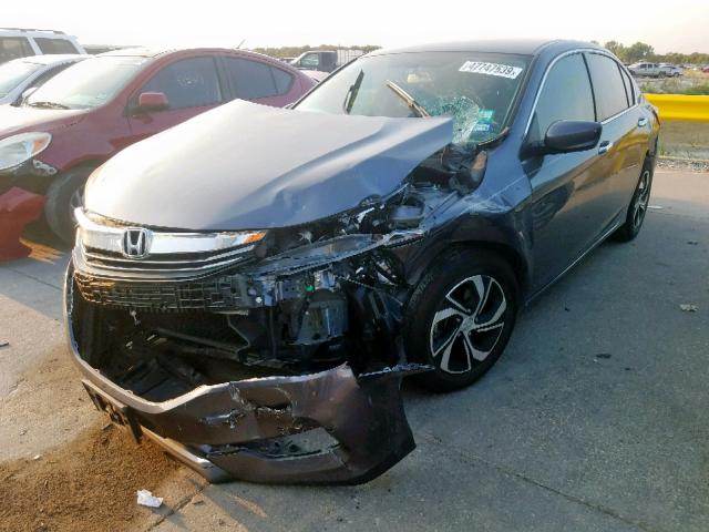 1HGCR2F39HA112643 - 2017 HONDA ACCORD LX GRAY photo 2