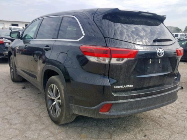 5TDBZRFH2KS923189 - 2019 TOYOTA HIGHLANDER BLACK photo 3