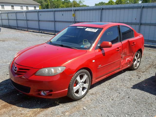 JM1BK323541162461 - 2004 MAZDA 3 S RED photo 2