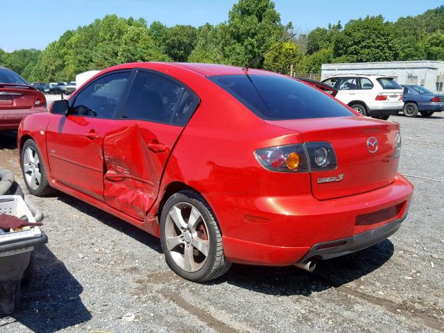 JM1BK323541162461 - 2004 MAZDA 3 S RED photo 3