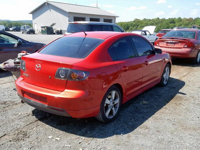 JM1BK323541162461 - 2004 MAZDA 3 S RED photo 4