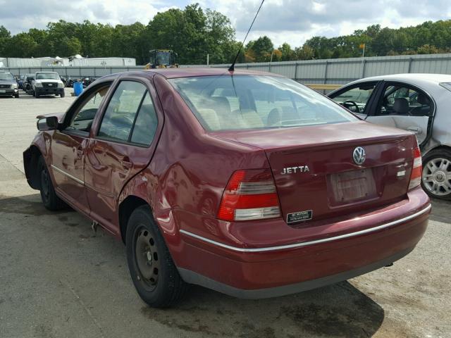 3VWRK69MX4M043187 - 2004 VOLKSWAGEN JETTA GL MAROON photo 3