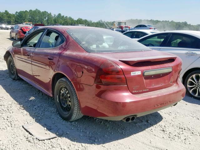 2G2WP522041146379 - 2004 PONTIAC GRAND PRIX BURGUNDY photo 3