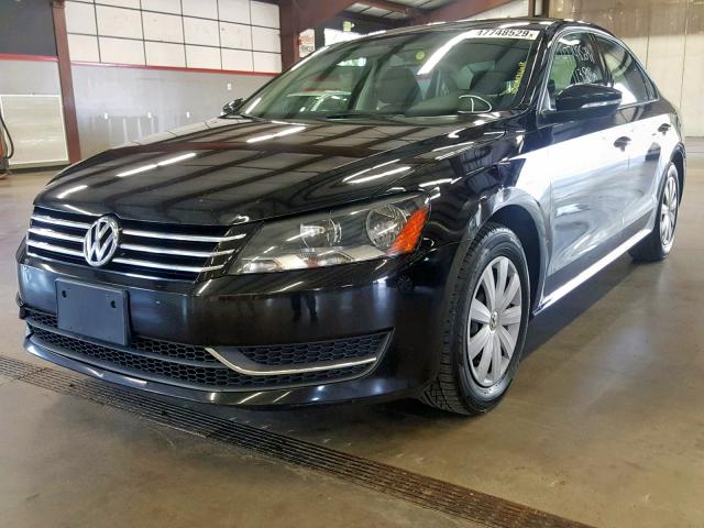 1VWAP7A37CC007464 - 2012 VOLKSWAGEN PASSAT S BLACK photo 2