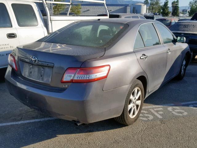 4T4BF3EK3BR195947 - 2011 TOYOTA CAMRY BASE GRAY photo 4