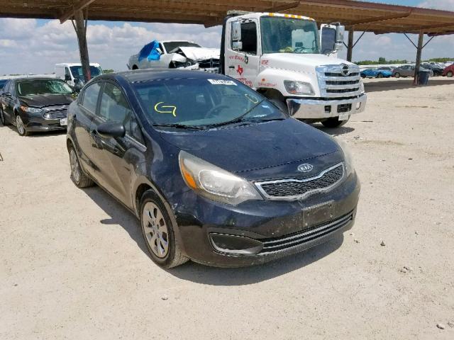 KNADN4A35C6070627 - 2012 KIA RIO EX BLACK photo 1