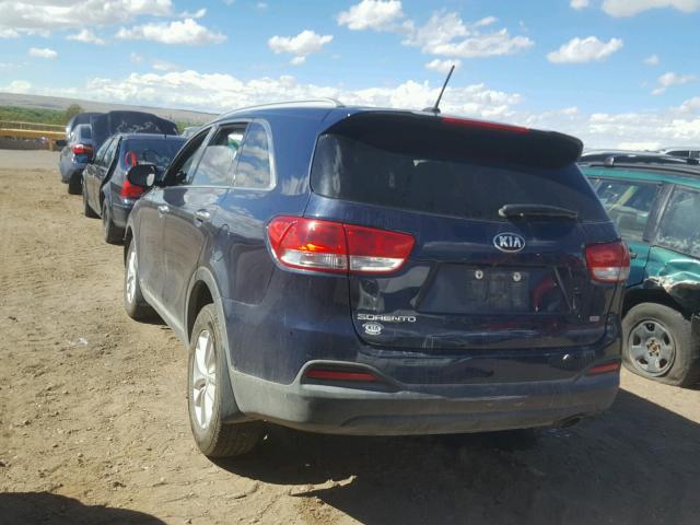 5XYPGDA39HG324063 - 2017 KIA SORENTO LX BLUE photo 3