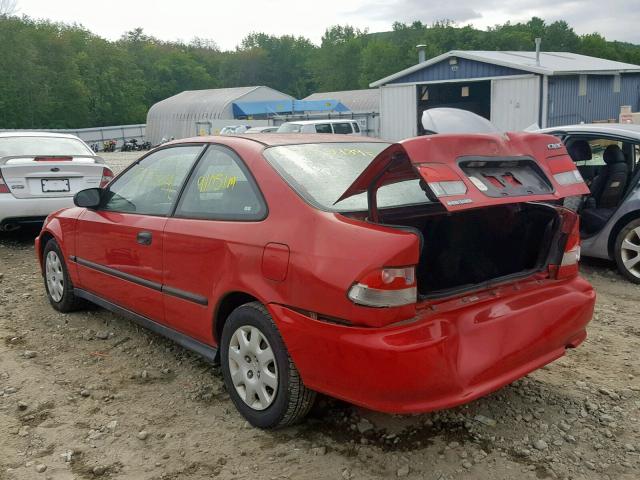 1HGEJ612XYL101872 - 2000 HONDA CIVIC DX RED photo 3