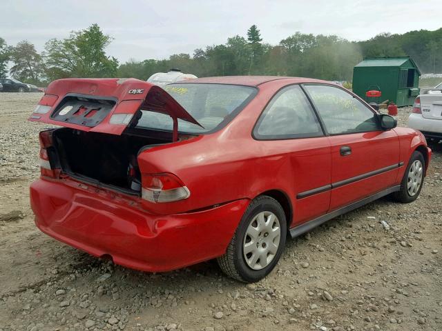 1HGEJ612XYL101872 - 2000 HONDA CIVIC DX RED photo 4