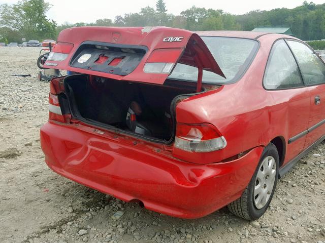 1HGEJ612XYL101872 - 2000 HONDA CIVIC DX RED photo 9