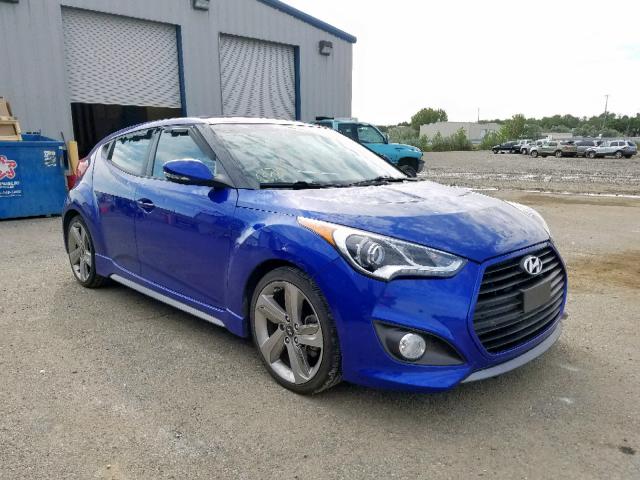 KMHTC6AE8DU141801 - 2013 HYUNDAI VELOSTER T BLUE photo 1