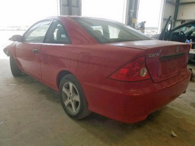 1HGEM223X5L036069 - 2005 HONDA CIVIC DX V RED photo 3