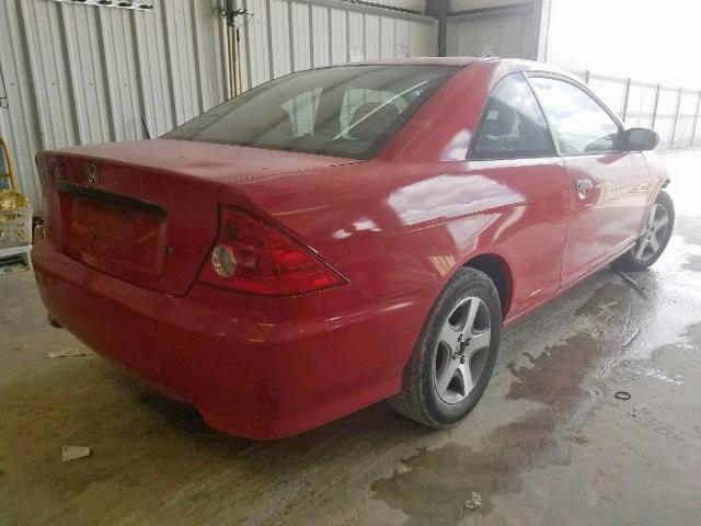 1HGEM223X5L036069 - 2005 HONDA CIVIC DX V RED photo 4