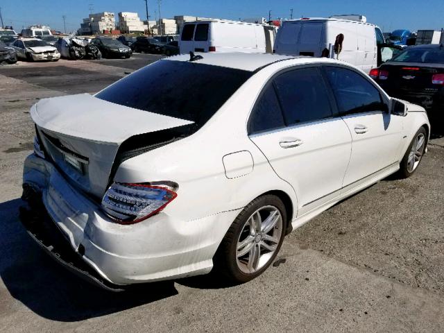 WDDGF4HB7CR210062 - 2012 MERCEDES-BENZ C 250 WHITE photo 4