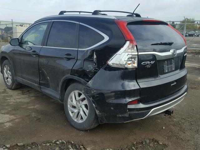 2HKRM4H78FH105837 - 2015 HONDA CR-V EXL BLACK photo 3