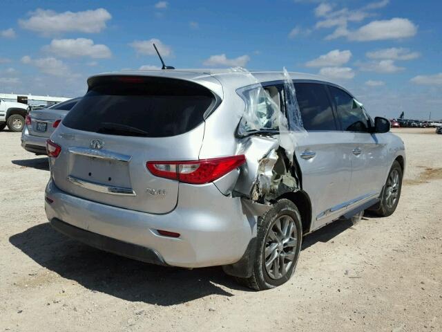 5N1AL0MN6FC539873 - 2015 INFINITI QX60 SILVER photo 4