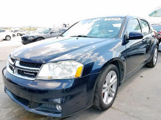 1B3BD1FGXBN510192 - 2011 DODGE AVENGER MA BLUE photo 2