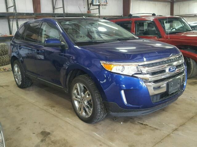 2FMDK4JC9DBC29577 - 2013 FORD EDGE SEL BLUE photo 1