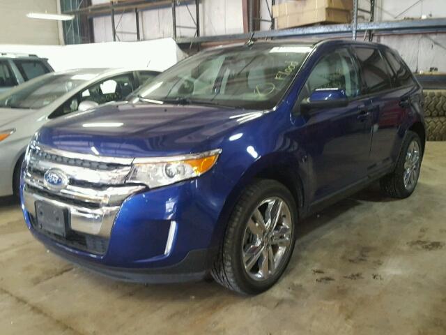 2FMDK4JC9DBC29577 - 2013 FORD EDGE SEL BLUE photo 2