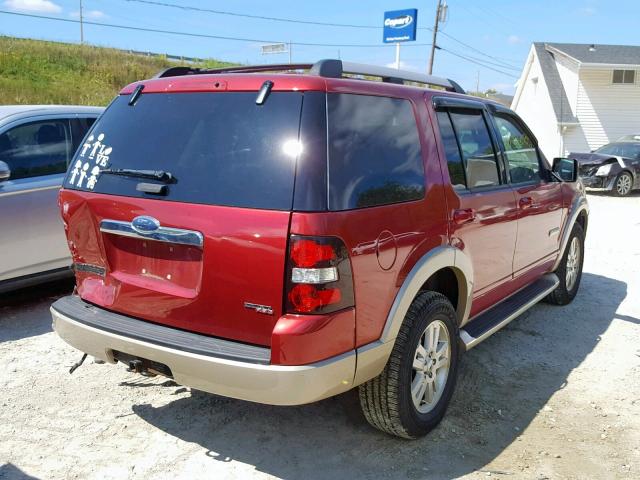 1FMEU74E67UB00076 - 2007 FORD EXPLORER E RED photo 4