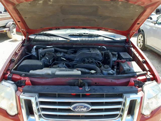 1FMEU74E67UB00076 - 2007 FORD EXPLORER E RED photo 7