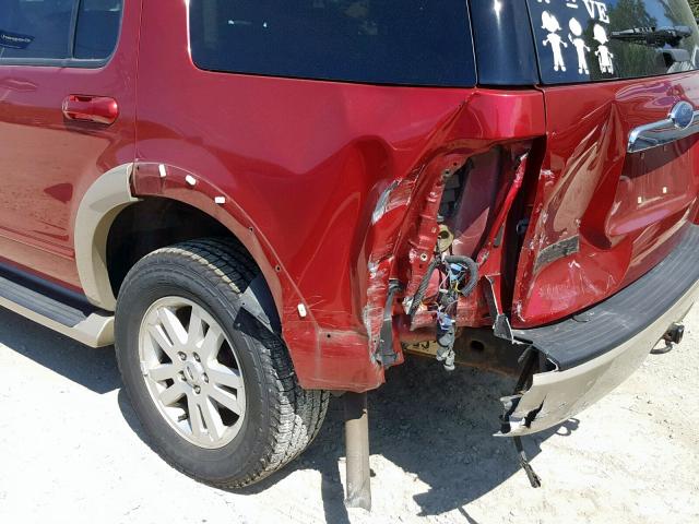 1FMEU74E67UB00076 - 2007 FORD EXPLORER E RED photo 9