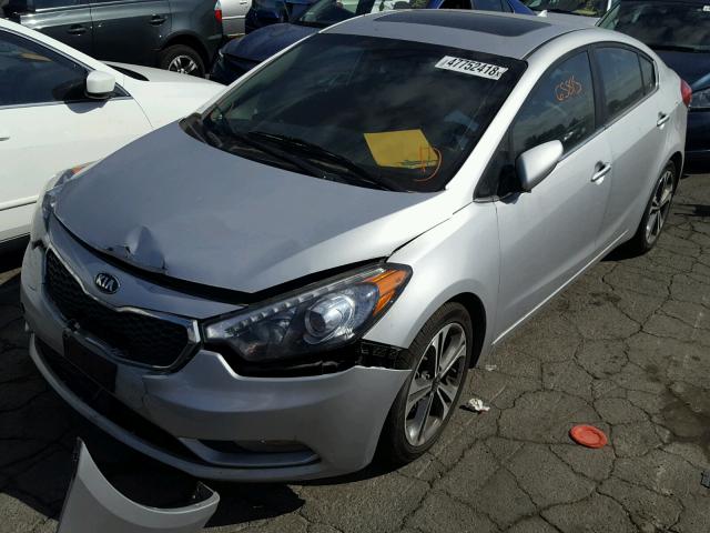 KNAFZ4A85G5465301 - 2016 KIA FORTE EX SILVER photo 2