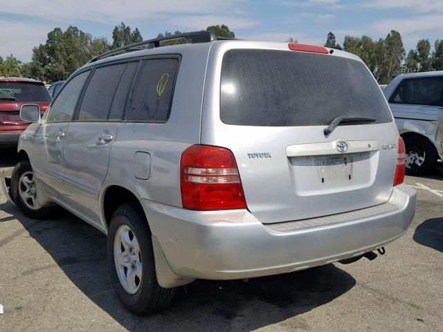 JTEGD21A420042756 - 2002 TOYOTA HIGHLANDER SILVER photo 3