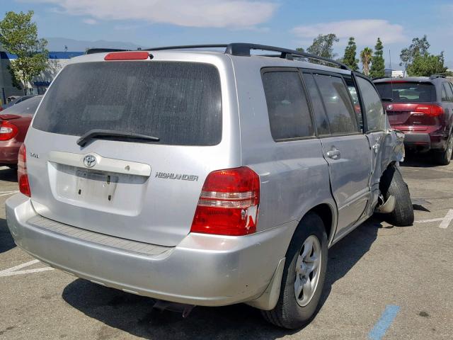 JTEGD21A420042756 - 2002 TOYOTA HIGHLANDER SILVER photo 4