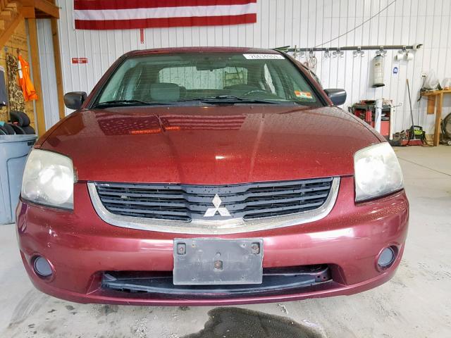 4A3AB36F87E062414 - 2007 MITSUBISHI GALANT ES MAROON photo 9