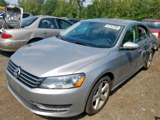 1VWBP7A35CC085942 - 2012 VOLKSWAGEN PASSAT SE GRAY photo 2