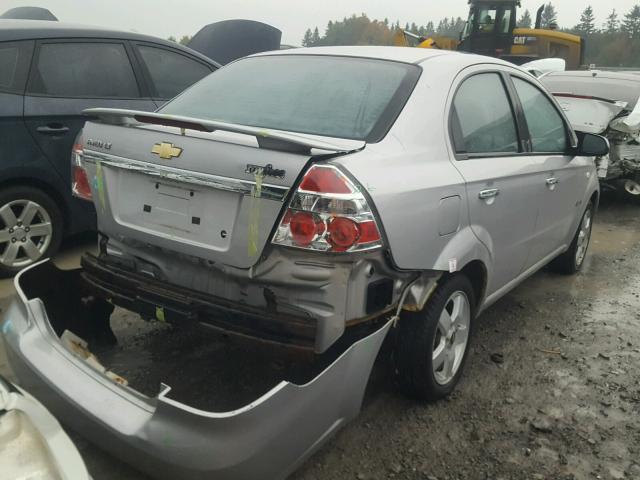 KL1TG55638B176342 - 2008 CHEVROLET AVEO LT SILVER photo 4