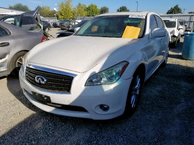 JN1BY1AP1BM322566 - 2011 INFINITI M37 WHITE photo 2