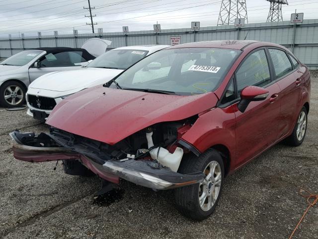 3FADP4BJ5EM205558 - 2014 FORD FIESTA SE RED photo 2