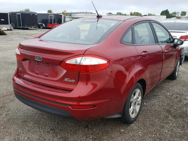 3FADP4BJ5EM205558 - 2014 FORD FIESTA SE RED photo 4