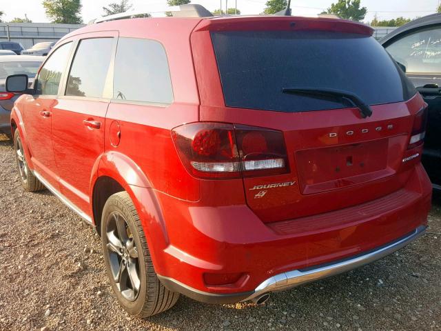 3C4PDDGG1JT499540 - 2018 DODGE JOURNEY CR RED photo 3