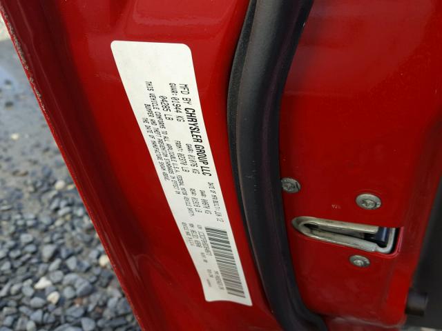 1C3CDFBH9DD648673 - 2013 DODGE DART SXT RED photo 10