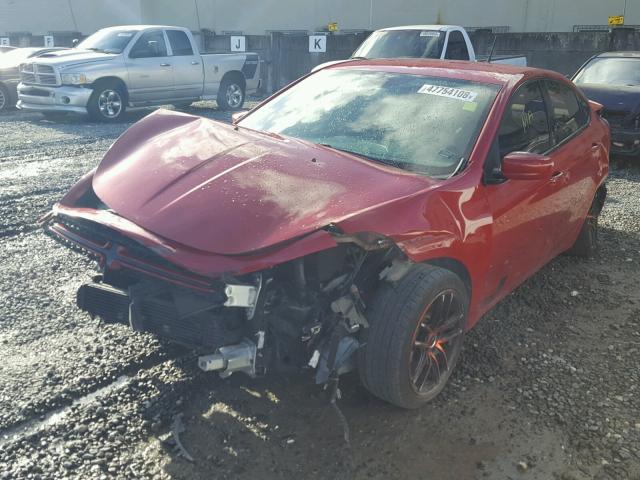 1C3CDFBH9DD648673 - 2013 DODGE DART SXT RED photo 2