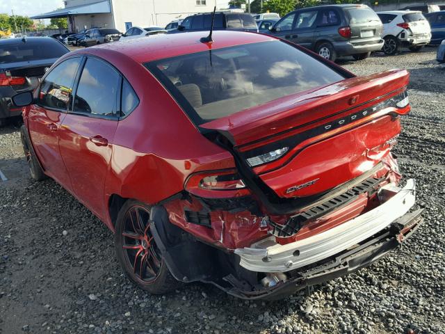 1C3CDFBH9DD648673 - 2013 DODGE DART SXT RED photo 3