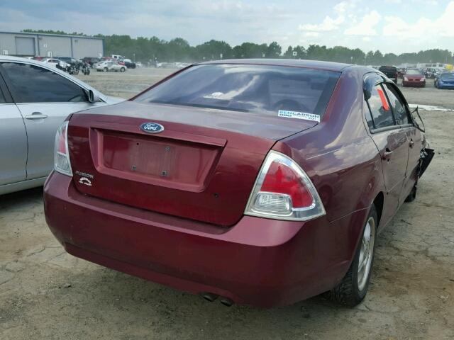 3FAFP06Z66R144095 - 2006 FORD FUSION S MAROON photo 4
