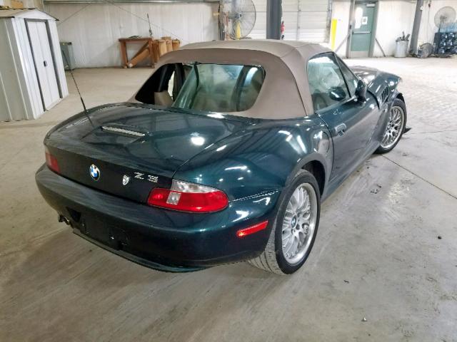 4USCH3345YLF43647 - 2000 BMW Z3 2.8 GREEN photo 4