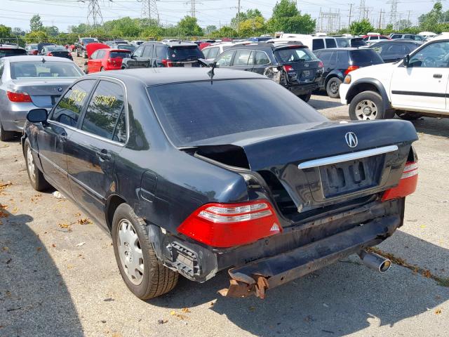 JH4KA96543C002607 - 2003 ACURA 3.5RL BLACK photo 3