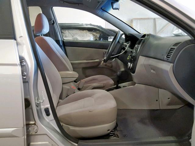 KNAFE221895659163 - 2009 KIA SPECTRA EX SILVER photo 5